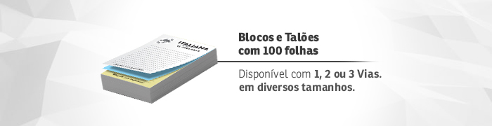 Blocos e talões 100 folhas